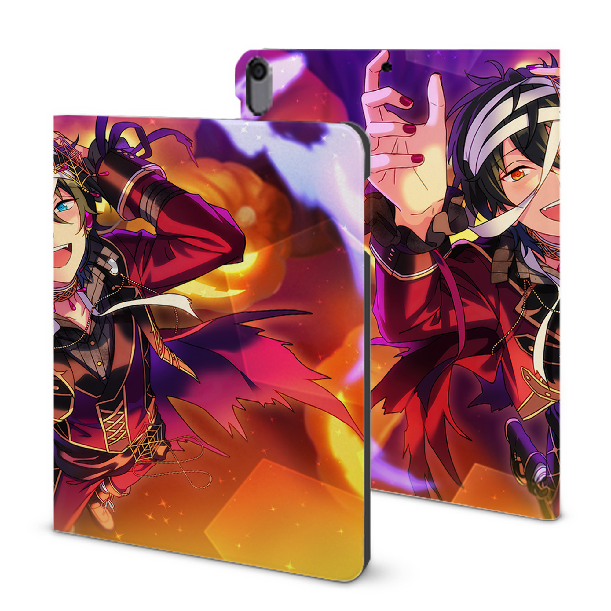 （画像用） あんさんぶるスターズ! Ensemble Stars IPad ケース ブック型 PUレザー TPU 耐衝撃 軽量 薄型 ペン収納なし 全面保護 IPad 各モデル対応